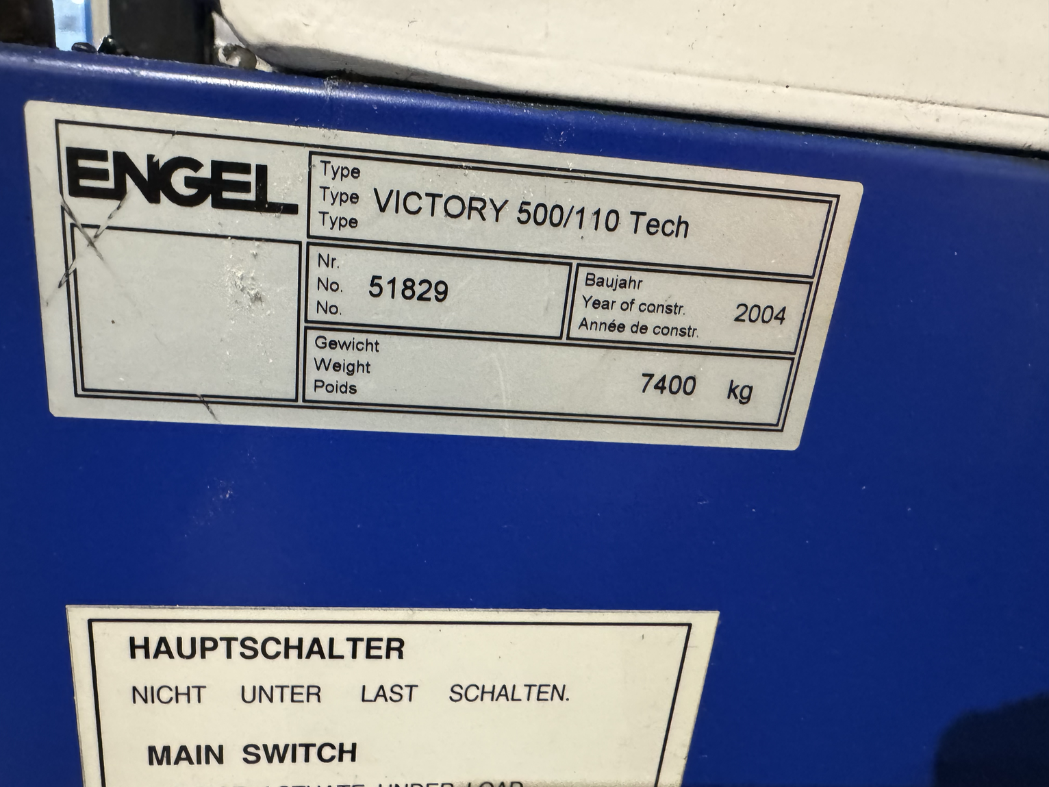 Engel Victory 500/110 Tech