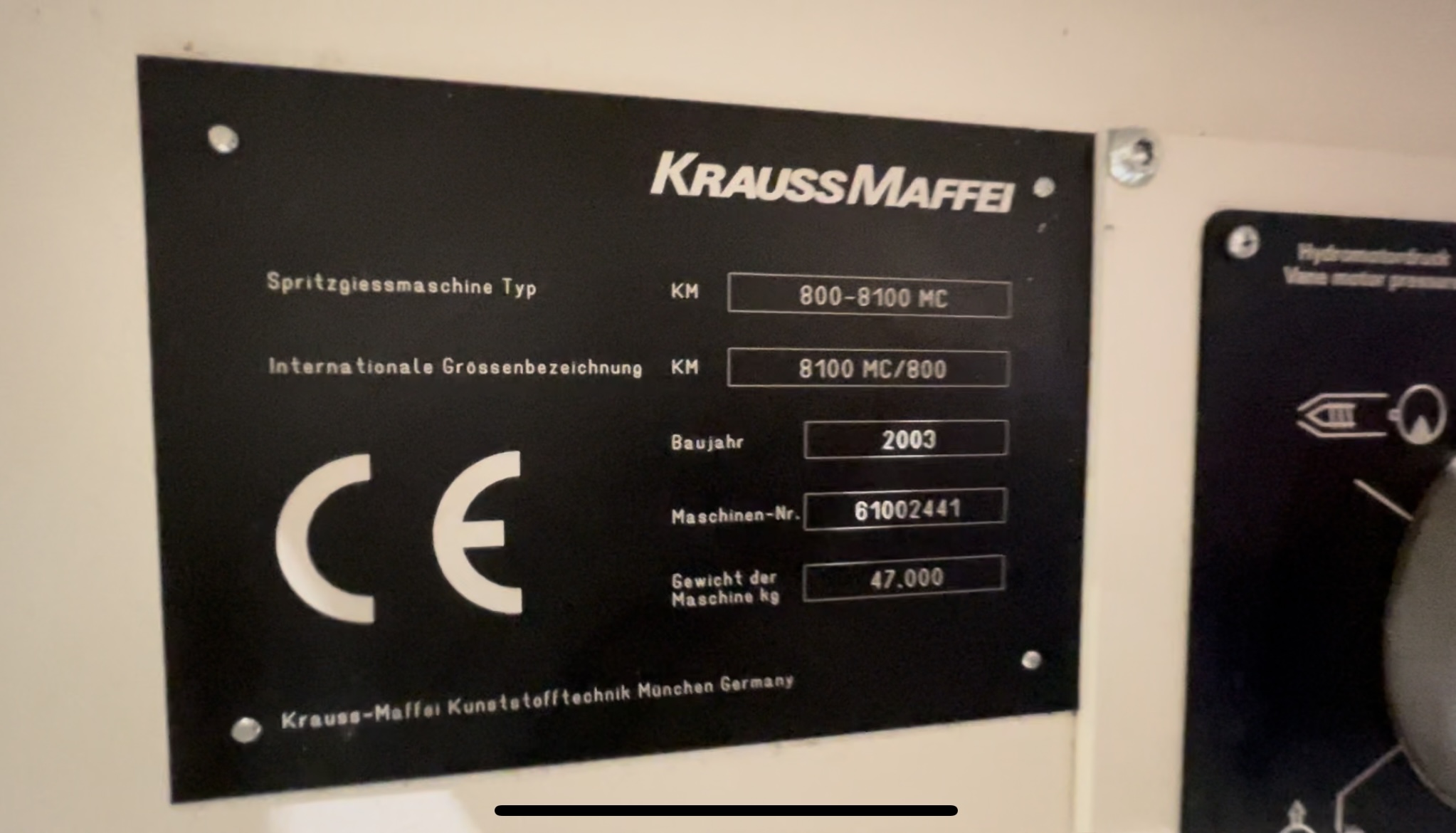 Krauss-Maffei KM 800-8100 MC